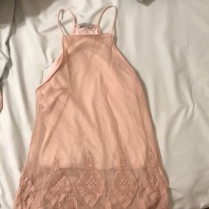 Boho dusty rose halter tank